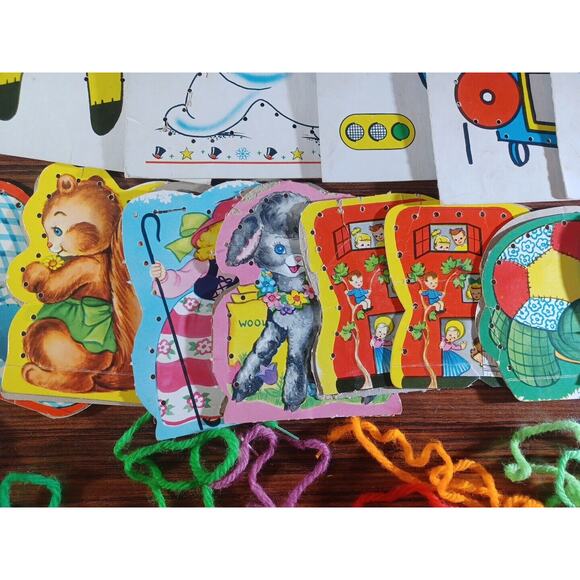 Rare Vintage Sewing Cards "A Tisket, A Tasket A Green And Yellow Basket" - Picture 9 of 16